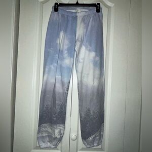Women's Cloud Printed Joggers | Size S